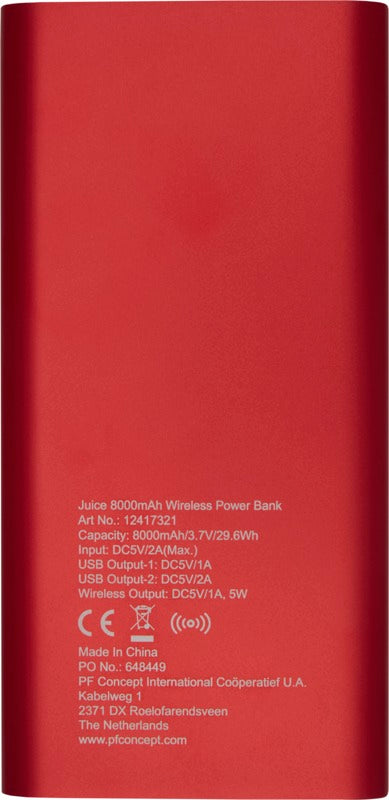 Juice 8000 mAh Draadloze Powerbank
