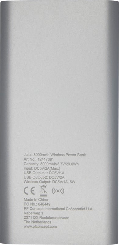 Juice 8000 mAh Draadloze Powerbank