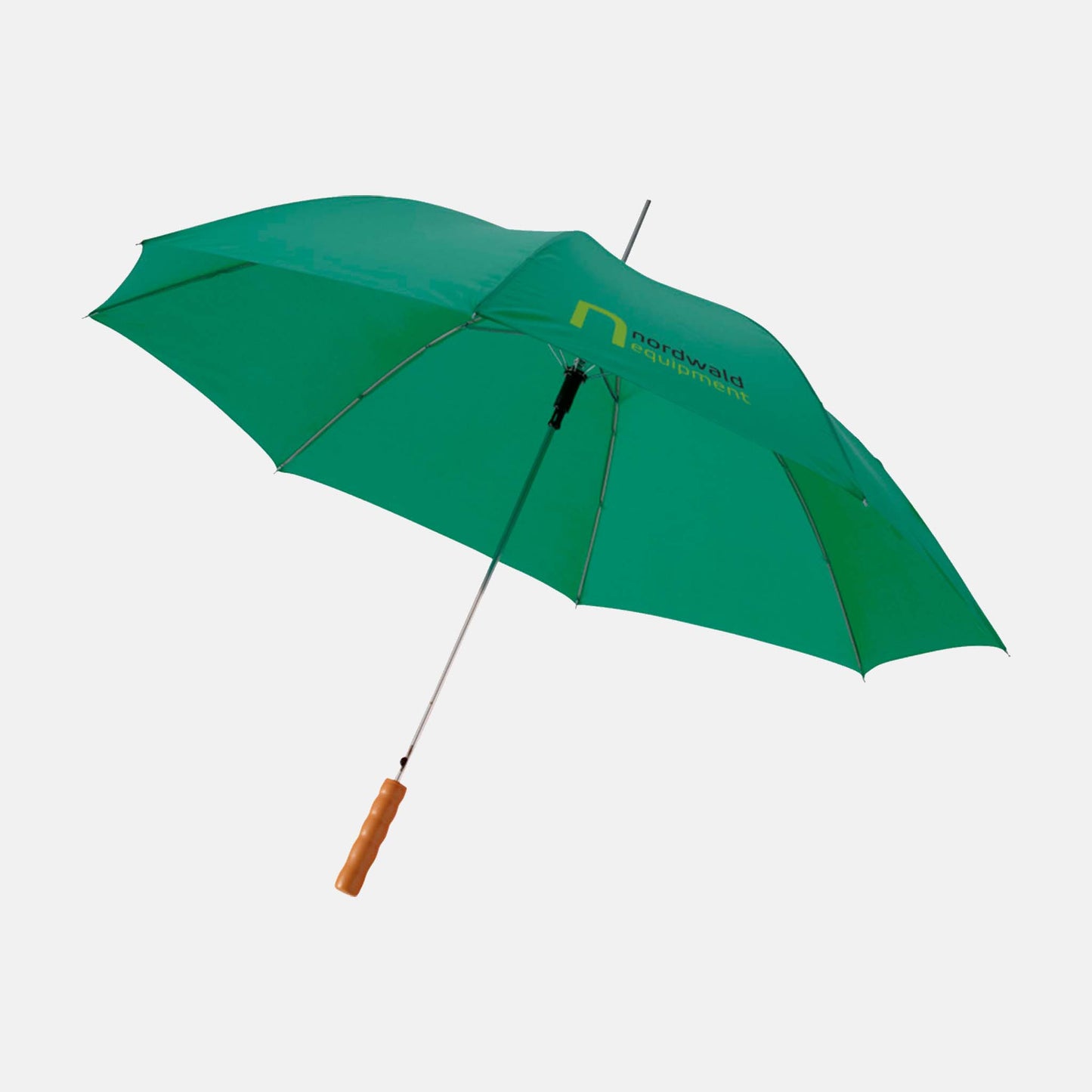 Paraplu met houten handvat met bedrukking