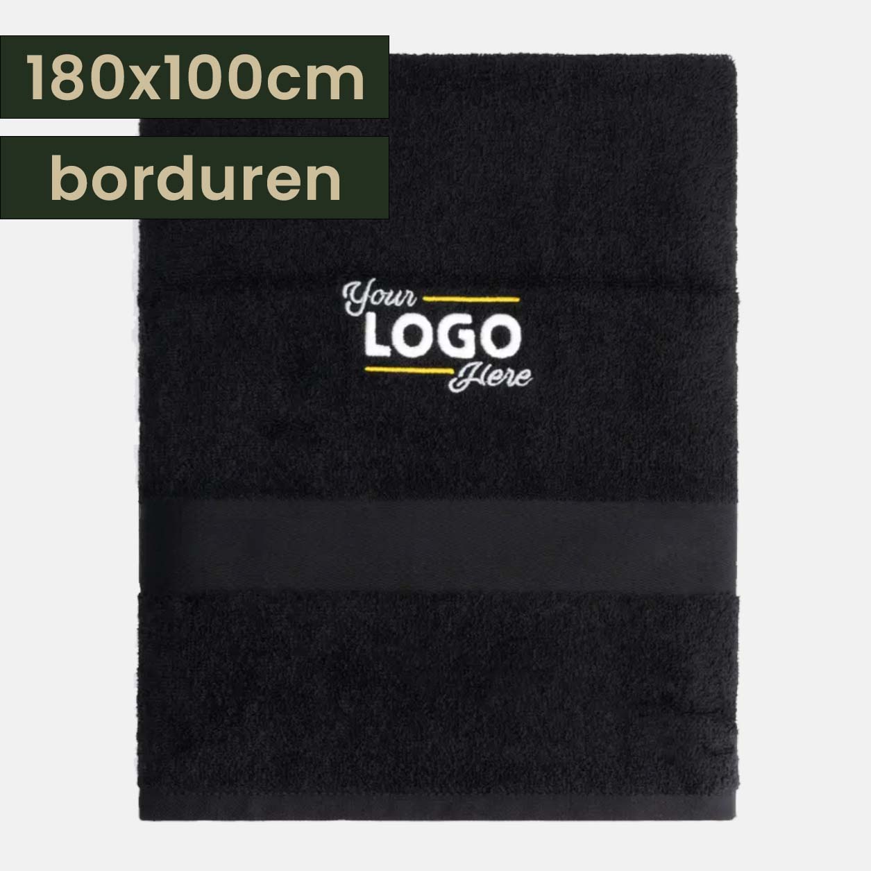 Strandlakens met borduring 180x100cm