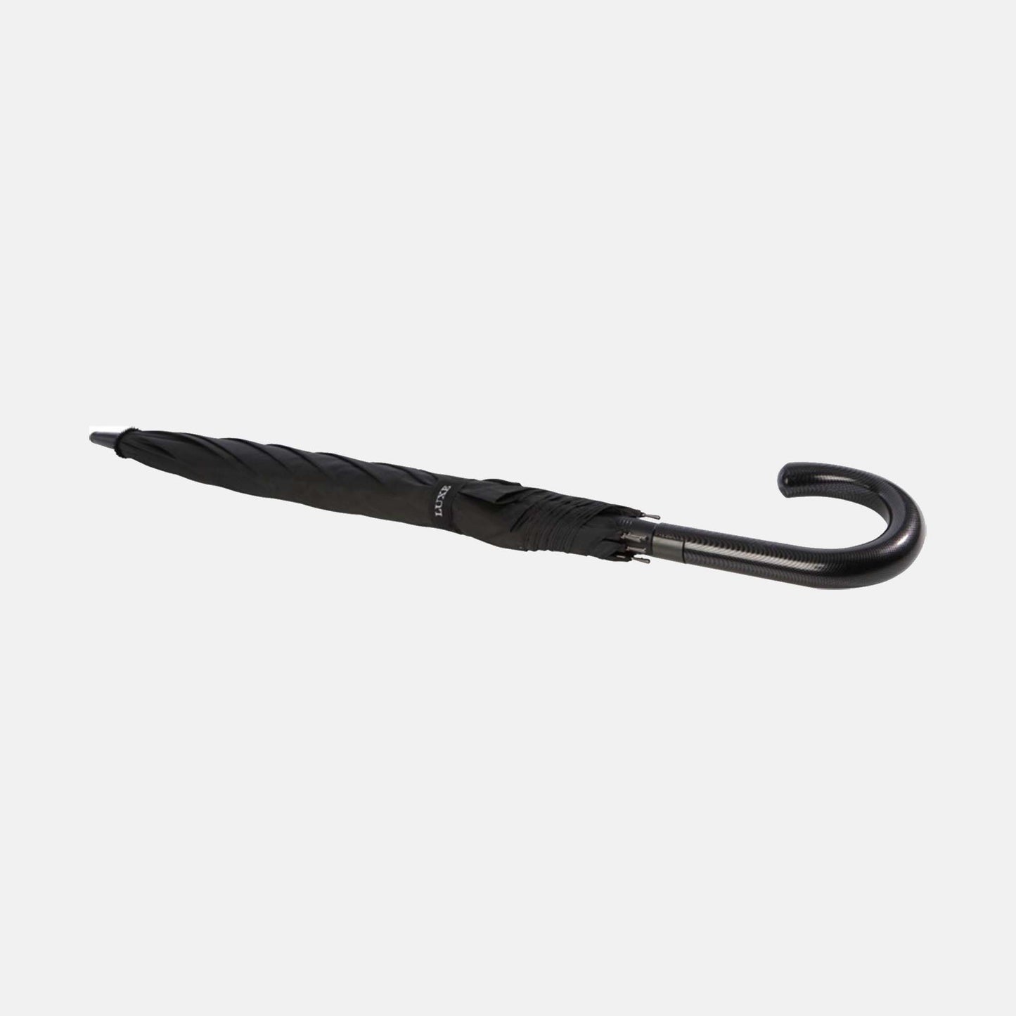 Premium carbon-look paraplu met bedrukking