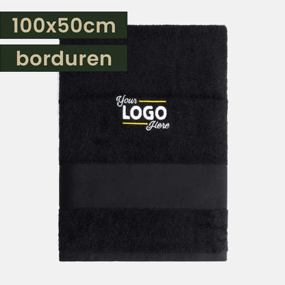 Badhanddoeken met borduring 100x50cm