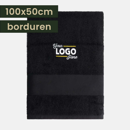 Badhanddoeken met borduring 100x50cm