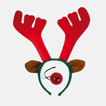 Rendier hoofdband met lichtgevende neus